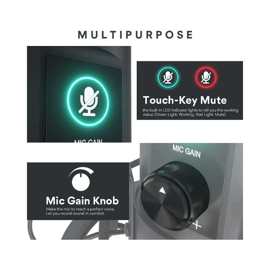 Maono AU-PM421 Large Diaphragm Condenser USB Microphone - Image 5