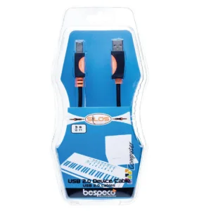 Bespeco – SLAB300 – USB-A to USB-B 3M Audio Cable