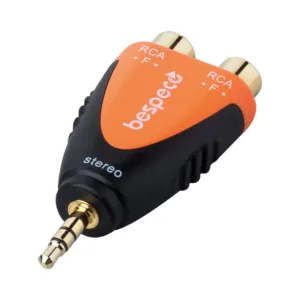 Bespeco – SLAD380 – 2RCAf to 3.5JK Socket Adapter