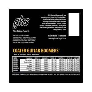 GHS CB-GBTNT Thin-Thick Coated Boomers 10-52 Electric Guitar Strings