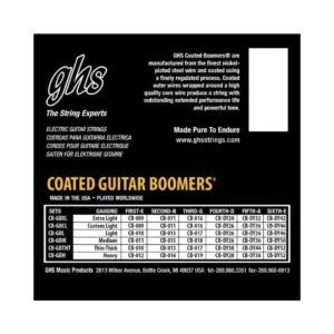 GHS CB-GBXL Extra Light Coated Boomers 09-42 Electric Guitar Strings