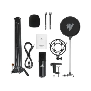 Maono AU-A04 Condenser USB Studio Microphone Kit (Black)