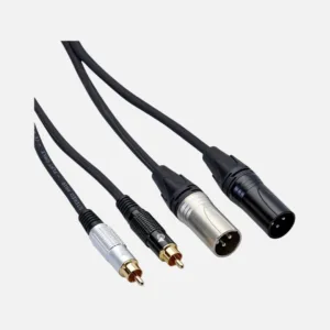 Bespeco EAY2X2R150R 1.5M 2XLRM to 2RCAM Interlink Cable