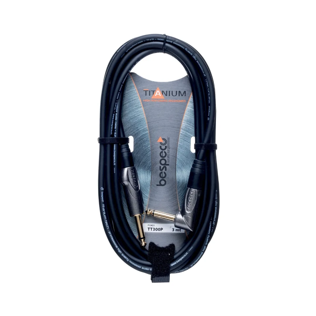 Bespeco - TT300P - Jk to Jk Angled 3M Audio Cable - Image 2