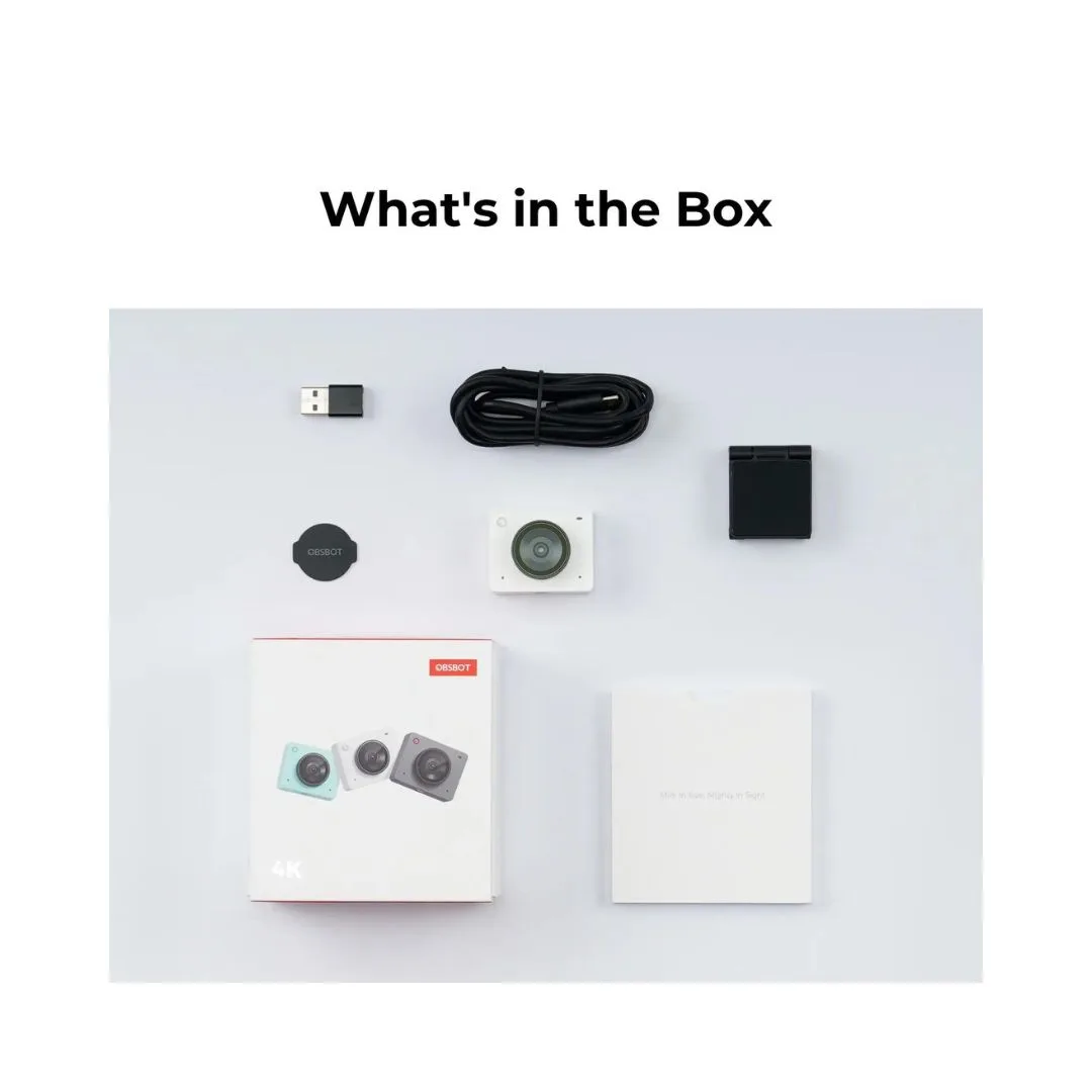 OBSBOT Meet 2 AI-Powered 4K Webcam – Cloud White - Image 4