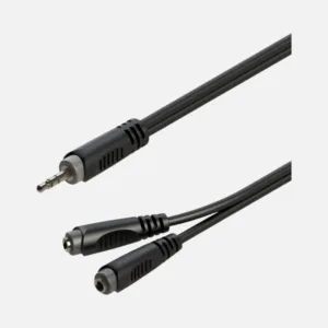 RoxTone – RAYC400L02 – 3.5mm-F x2 to 3.5mm-M 0.2M Cable