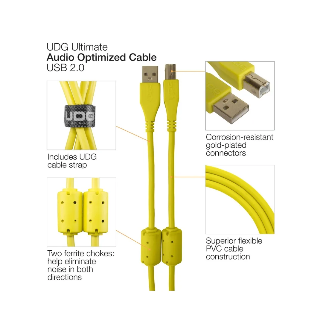 UDG Ultimate Audio Cable USB 2.0 A-B 2m Angled – U95005YL - Image 4