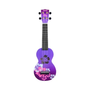 Mahalo Ukulele Designer Series Hibiscus Purple Burst