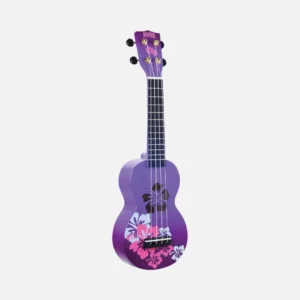 Mahalo Ukulele Designer Series Hibiscus Purple Burst
