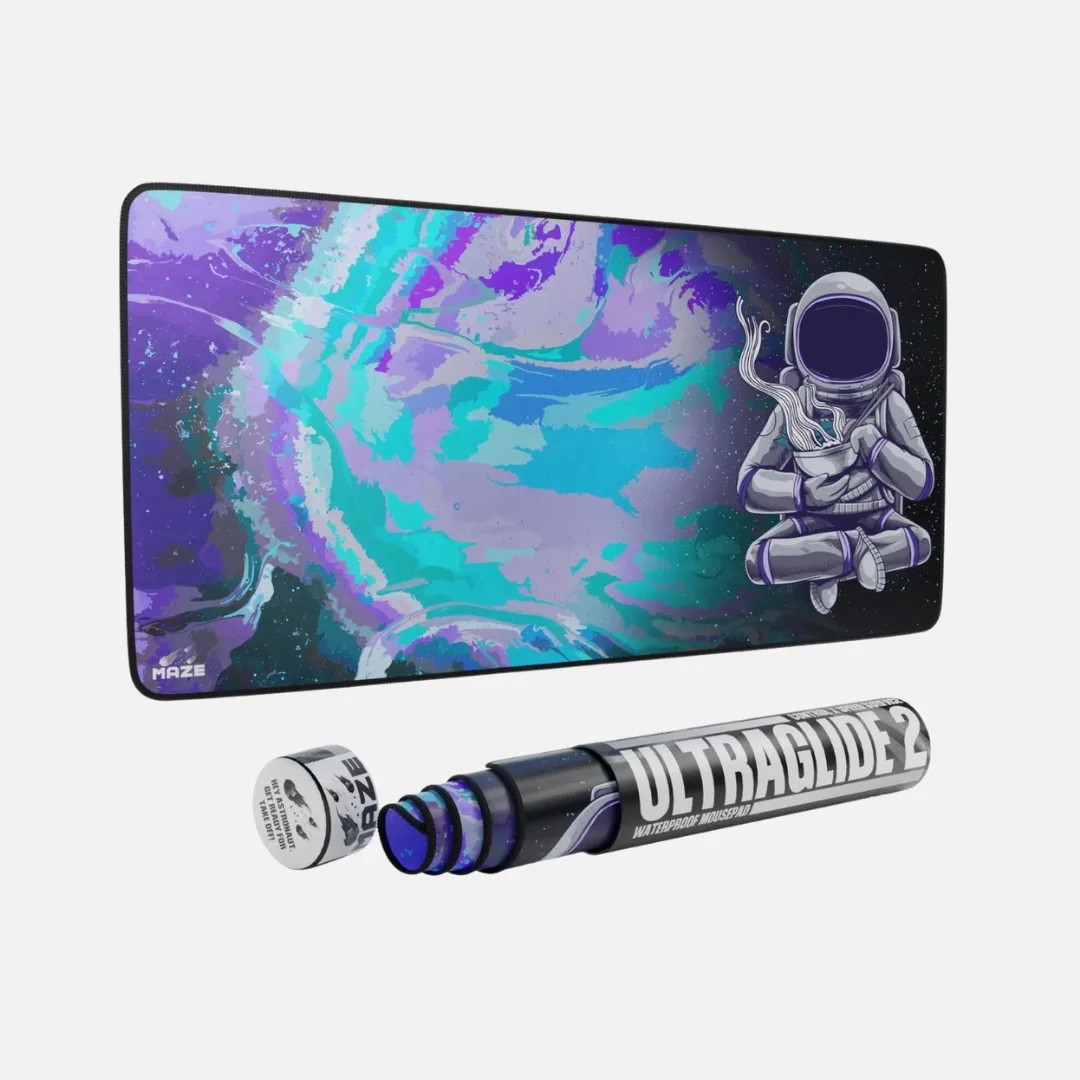 Large ASTRO NDS-B Maze 2XL mousepad featuring a colorful maze design, ideal for gaming and office use.