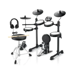 Donner DED-80P 5 Drums 3 Cymbals with Drum Throne/ Sticks