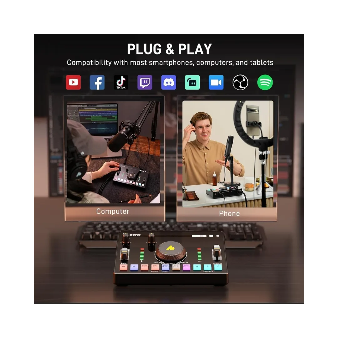 Maono AMC2 Neo Streaming & Podcasting Audio Interface Mixer - Image 2