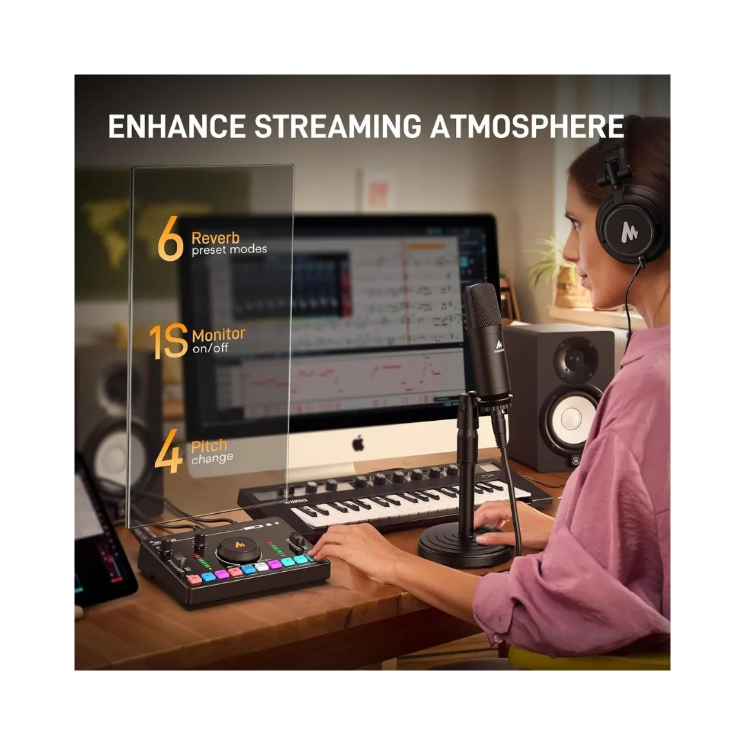 Maono AMC2 Neo Streaming & Podcasting Audio Interface Mixer - Image 4