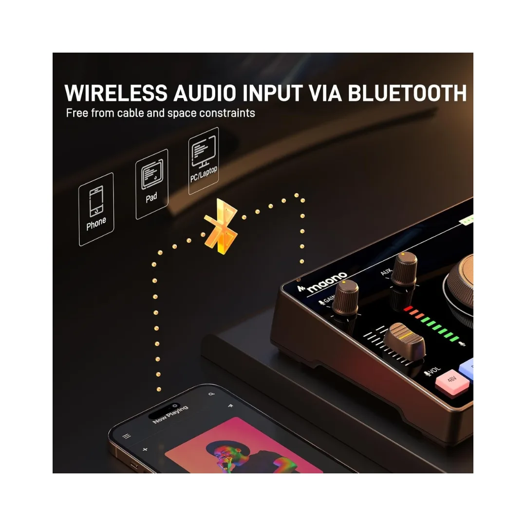 Maono AMC2 Neo Streaming & Podcasting Audio Interface Mixer - Image 7