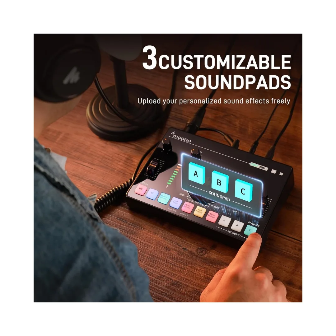 Maono AMC2 Neo Streaming & Podcasting Audio Interface Mixer - Image 8