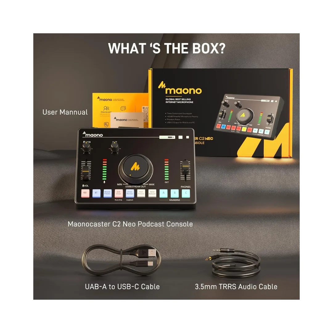 Maono AMC2 Neo Streaming & Podcasting Audio Interface Mixer - Image 9