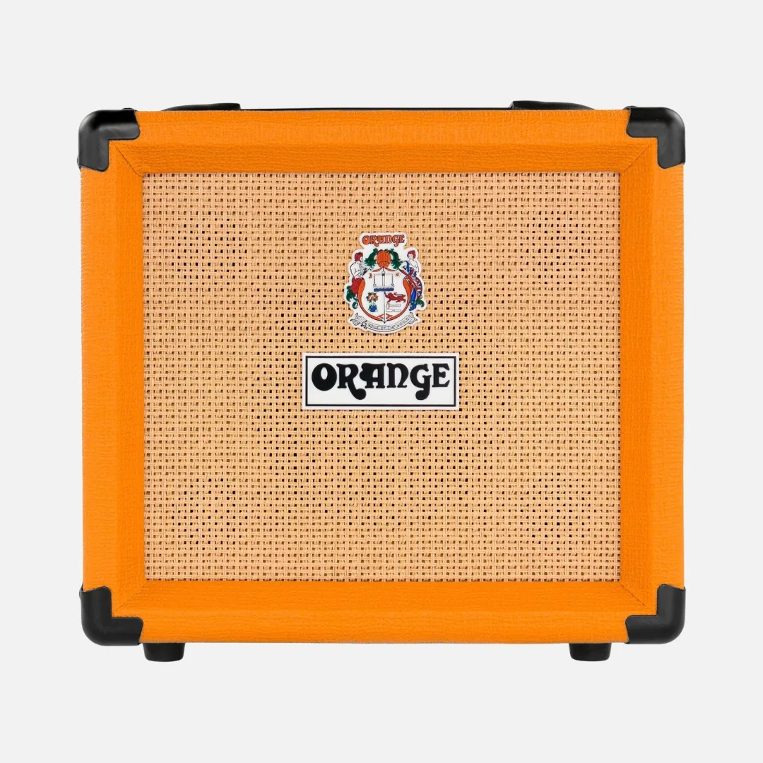 Orange Crush 12W 1x6 guitar combo amplifier in vibrant orange, designed for musicians seeking portable sound solutions.